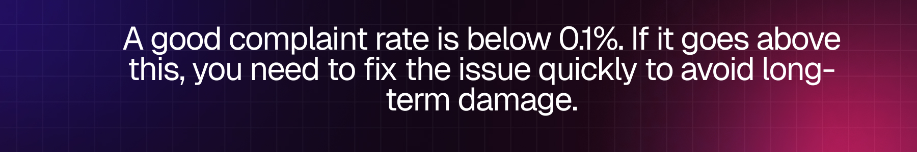 what is bad complaint rate?
