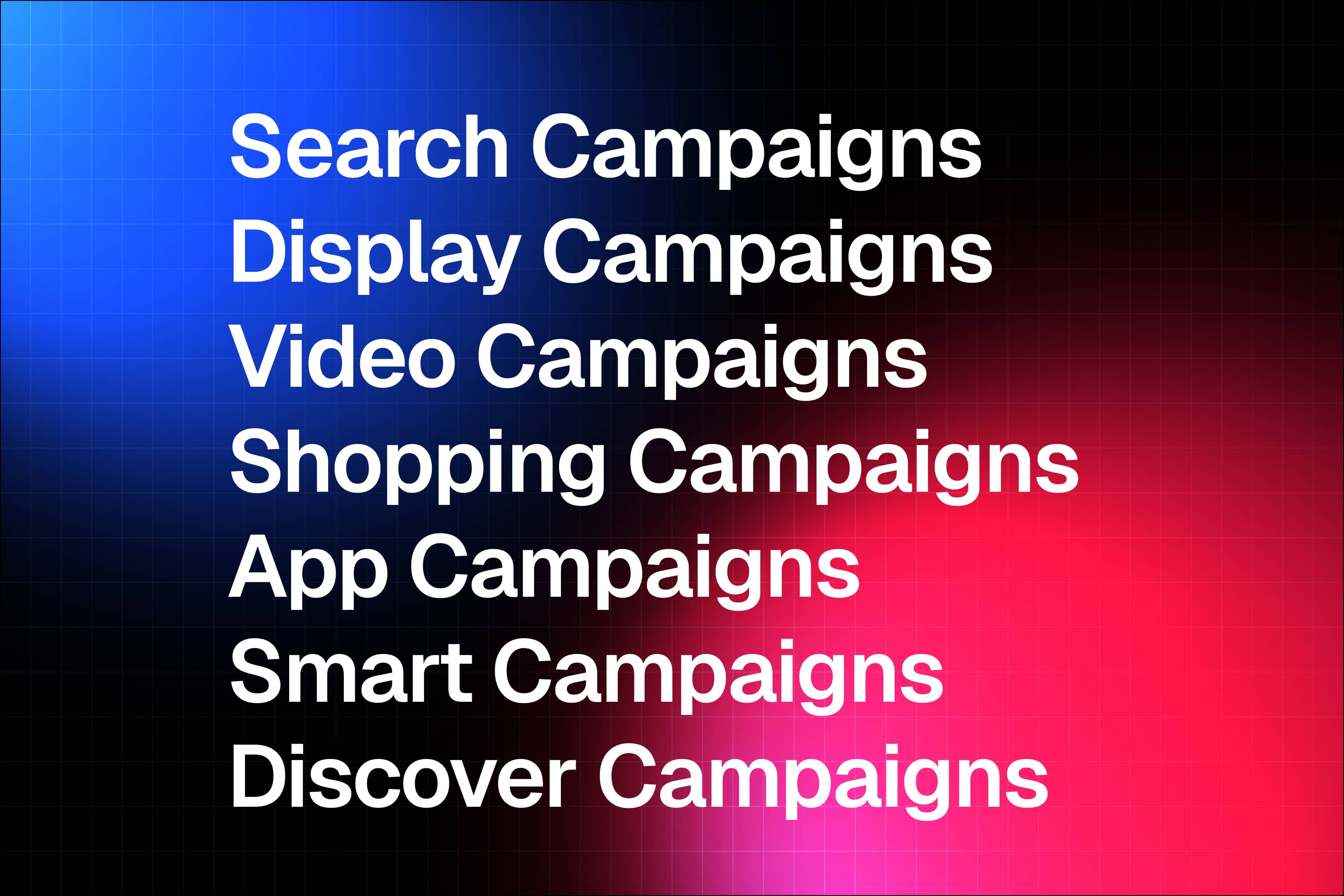 google ads campaign types
